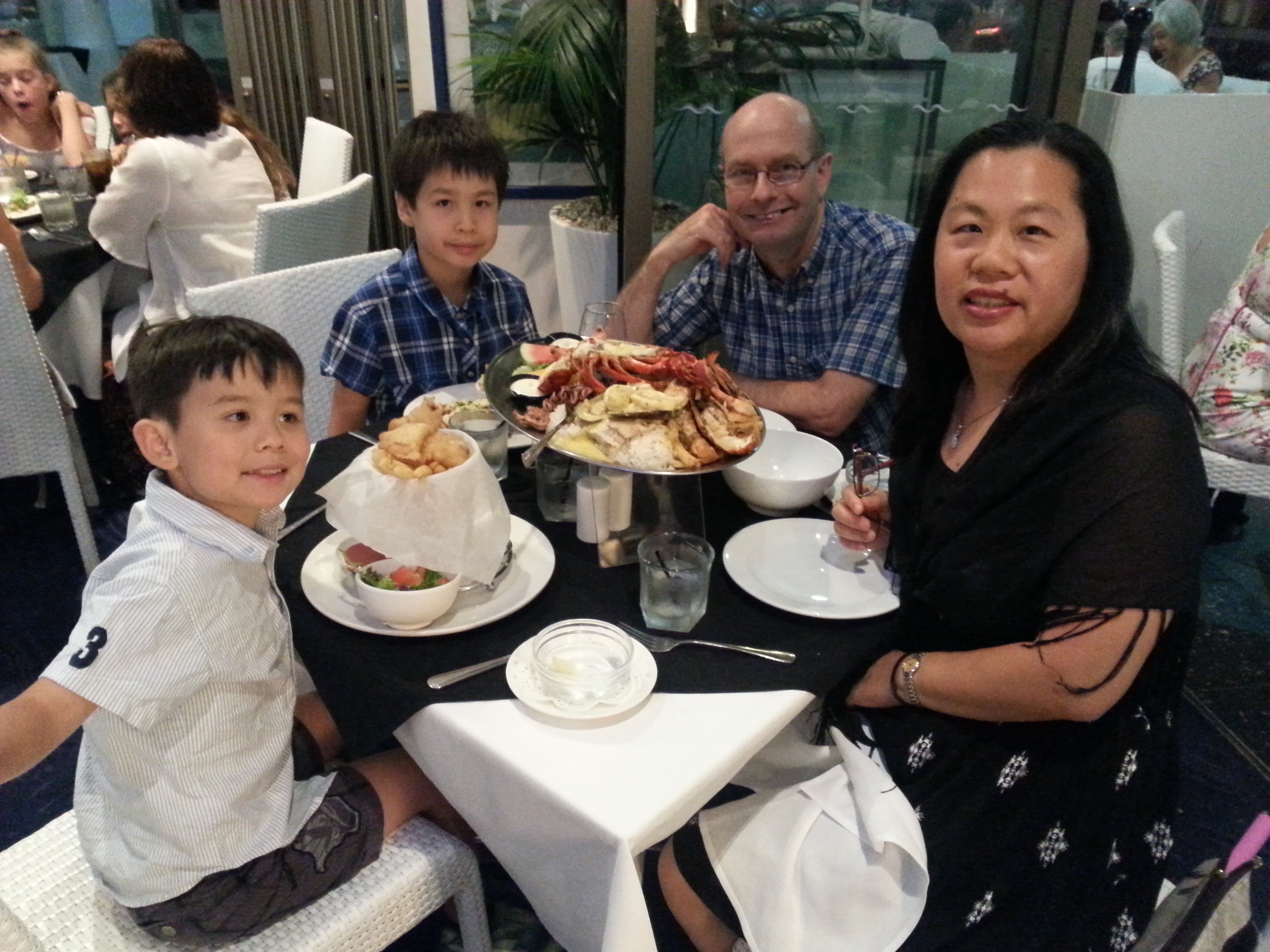 A photo of a meal on a long past holiday.